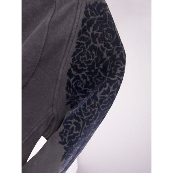 Lululemon Floral Flock Midnight Pullover Sweatshirt High-neck Cut Velvet Sleeves - Picture 3 of 8